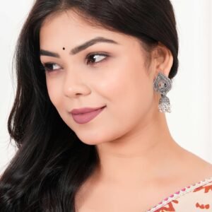 Women's Indian Bollywood Stylish AZ838-OXidised Earrings Traditional Ethnic Jhumka/Jhumki Earrings for Women Unique Design -AZ838-OX-ER5